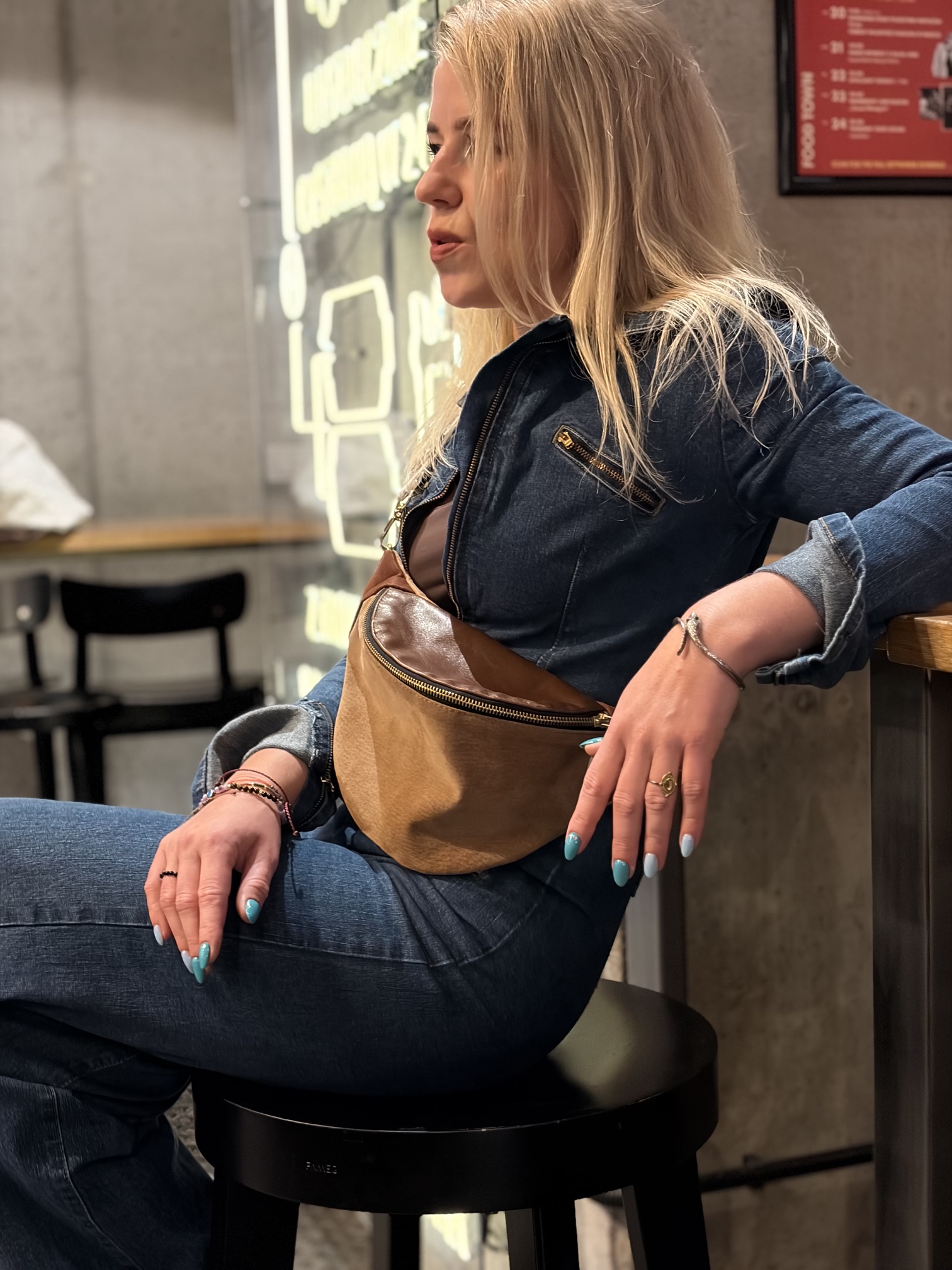 Nerka saszetka Beige lether